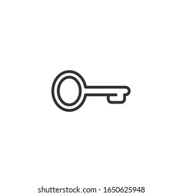 Color de plantilla de icono de clave editable. Signo vectorial de símbolo clave aislado en fondo blanco