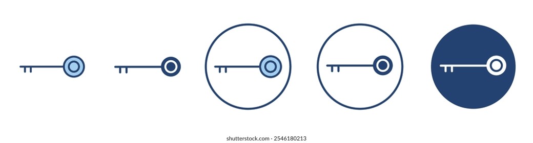 Key icon Thin line art isolated