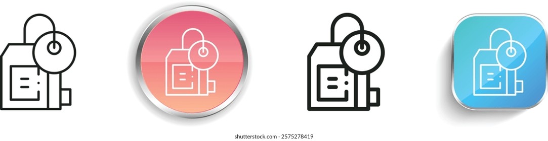 key icon. Thin Linear, Regular and Button Style Design Isolated On White Background
