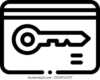 key icon. Thin Linear Style Design Isolated On White Background