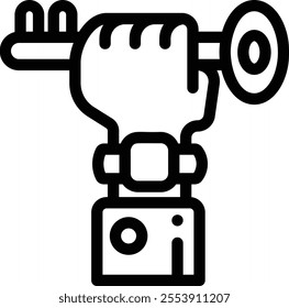 key icon. Thin Linear Style Design Isolated On White Background