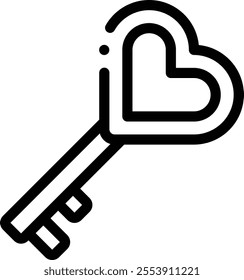 key icon. Thin Linear Style Design Isolated On White Background