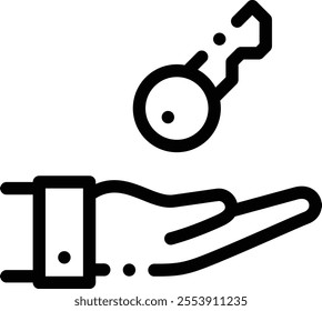 key icon. Thin Linear Style Design Isolated On White Background