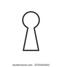 Key icon Thin outline art symbol