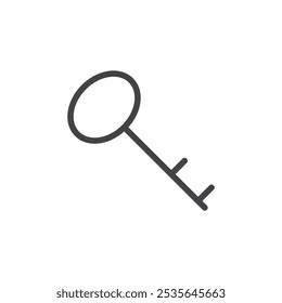 Key icon Thin outline art symbol