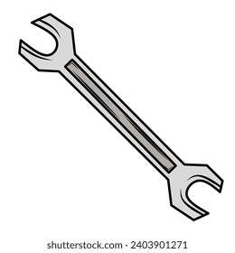 Schlüsselsymbol-Tool. Geeignet für französische Logodesign-Elemente. Wichtige Tools auf weißem Hintergrund