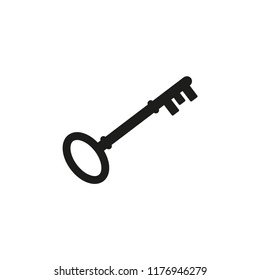 key icon in trendy flat design 
