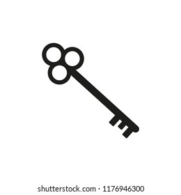 key icon in trendy flat design 
