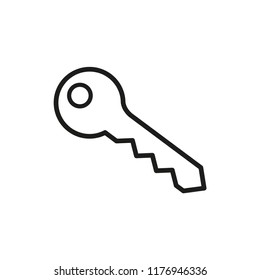 key icon in trendy flat design 