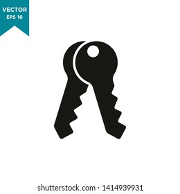 key icon in trendy flat design