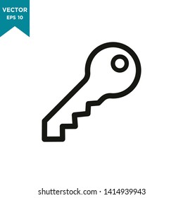 key icon in trendy flat design