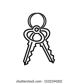 key icon trendy flat design