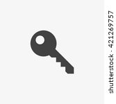 Key Icon in trendy flat style isolated on grey background. Key symbol for your web site design, logo, app, UI. Vector illustration, EPS10.