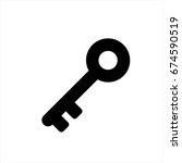 Key icon in trendy flat style isolated on background. Key icon page symbol for your web site design Key icon logo, app, UI. Key icon Vector illustration, EPS10.