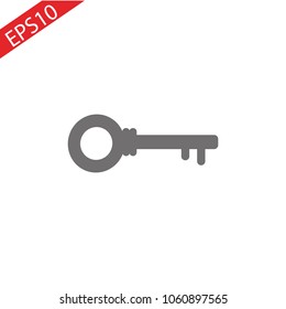 Key icon in trendy flat style isolated on white background. Vector illustration, EPS10.