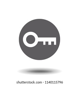 Key icon in trendy flat style isolated on background. Key icon page symbol for your web site design, logo, app, UI. Vector illustration, EPS10.