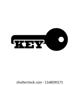 Key Icon in trendy flat style isolated on white background. Key symbol vector eps10.