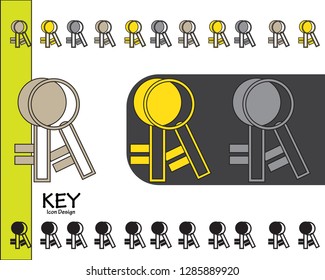Key Icon in trendy flat style isolated on new style background. Key symbol for your web site design, logo, app, UI. Vector illustration, EPS10.