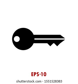 Key Icon in trendy flat style isolated on grey background. Key symbol for your web site design, logo, app,Vector illustration.