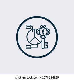 Key icon in trendy flat style isolated on background. Key icon page symbol for your web site design Key icon logo, app