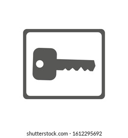 Key Icon in trendy flat style isolated on white background. Key symbol for your web site design, logo, app, UI. Vector illustration, EPS 10