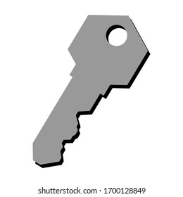 Key Icon in trendy flat style isolated on white background. Key symbols for your web site design, logos, and apps. Vector illustration.
