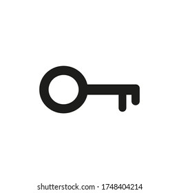 Schlüsselsymbol im trendigen, flachen Stil einzeln auf Hintergrund. Symbol für die Schlüsselseite Ihres Website-Designs Vektorgrafik,