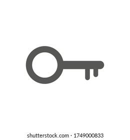 Icono clave en estilo plano moderno aislado en segundo plano. Símbolo de página de icono de clave para el diseño del sitio Web Ilustración vectorial,