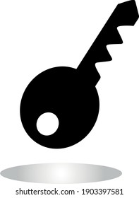 
Key Icon in trendy flat style isolated on white background