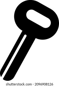 Key icon in trendy flat style isolated on background.