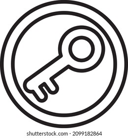 key icon in trendy flat style isolated on background..eps
