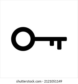 Icono clave en estilo plano moderno aislado en segundo plano. Símbolo de la página de iconos clave para el diseño de su sitio web Icono de clave, aplicación, IU. Icono de clave Ilustración del vector, EPS10.