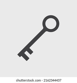 Icono de clave en estilo plano de moda. Para el diseño del sitio web, logotipo, aplicación, interfaz de usuario. Icono del vector.
