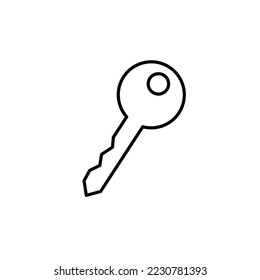Key Icon in trendy flat style isolated on grey background. Key symbol for your web site design, logo, app, UI. Vector illustration, EPS10.