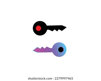 Key Icon. Key Icon in trendy flat style isolated on grey background. Key symbol for your web site design, logo, app, UI. Vector illustration, EPS10.