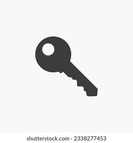 Key icon in trendy flat style. Key symbol for your web site design, Logo, App, UI. Vector illustration