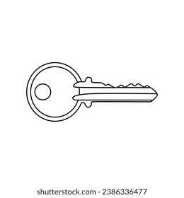 Key Icon in trendy flat style isolated on Whaite background. Key symbol for your web site design, logo, app, UI. Vector illustration