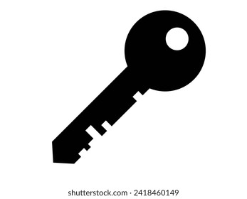 Key Icon in trendy flat style isolated on grey background. Key symbol for your web site design, logo, app, UI. Vector illustration, EPS10.