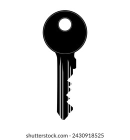 Icono clave en estilo plano de moda aislado sobre fondo gris. Símbolo clave para el diseño de su sitio web, logotipo, aplicación, UI. Ilustración de vector