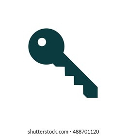 Key Icon in trendy flat style isolated on white background. Key symbol for your web site design, logo. Vector illustration.