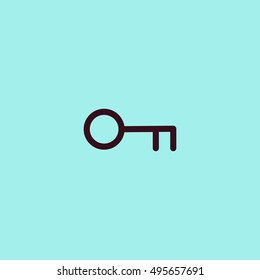 Key Icon in trendy flat style isolated on blue background. Key symbol for your web site design, logo, app, UI. Vector illustration, EPS10.