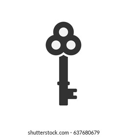 Key Icon in trendy flat style isolated on grey background. Key symbol for your web site design, logo, app or UI.  Vector illustration  EPS10
