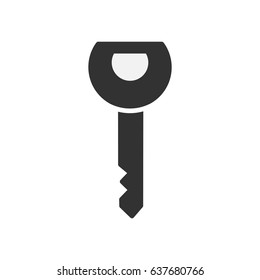 Key Icon in trendy flat style isolated on grey background. Key symbol for your web site design, logo, app or UI. Vector illustration  EPS10