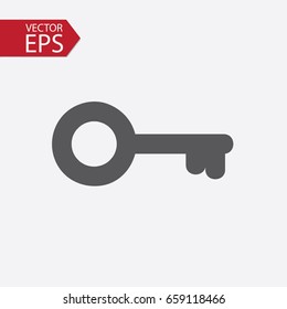 Key Icon in trendy flat style isolated on grey background. Keyword symbol for your web site design, logo, app, UI. Vector illustration, EPS10.