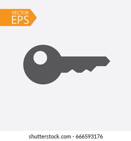 Key Icon in trendy flat style isolated on grey background. Keyword symbol for your web site design, logo, app, UI. Vector illustration, EPS10.