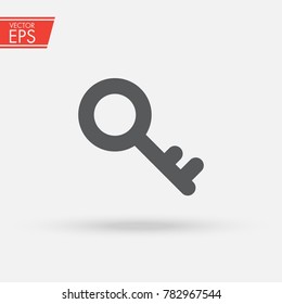 Key Icon in trendy flat style isolated on grey background. Password security sign. Key symbol for your web site design, logo, app, UI. Vector illustration, EPS10.