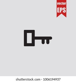 Key icon in trendy isolated on grey background.Vector illustration.