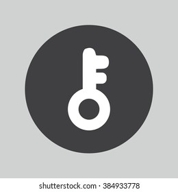 Key icon. Unlock button