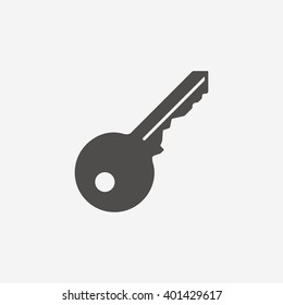 Key icon. Unlock tool symbol. Flat sign on white background. Vector