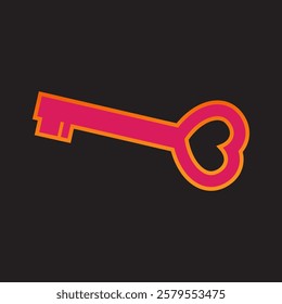 Key Icon Valentine's Gradient Color